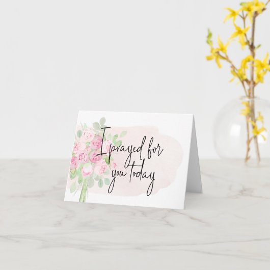 宗教的な"私祈は今日"水のカラーカード カード (黄色い花)