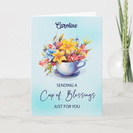 宗教的に名前をカスタムする介護者の親を奨励 カード (正面)