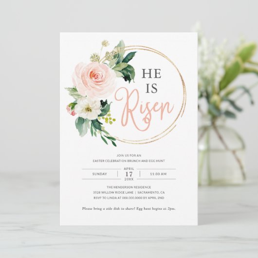 宗教的に彼はイースターブランチの卵の狩り上昇 招待状 (スタンド正面)