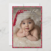 宗教的に彼を崇拝生まれたばかりのベビークリスマスプレイド シーズンカード (正面)