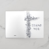 宗教的に感謝 箔グリーティングカード (外側レイダウン)