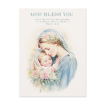 宗教的に祝福された母マリア赤ちゃんイエズフローラル