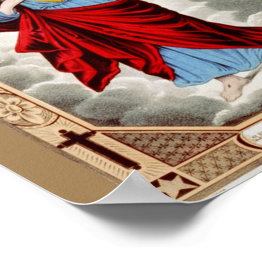 宗教的に神聖なハート – イエスのイメージポスター ポスター (角)