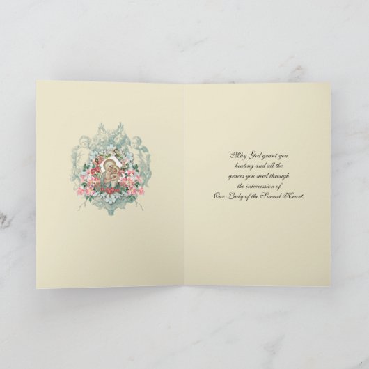 宗教的に良い取得ヴァージンメアリーカトリックカード カード (内部)