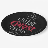 宗教的に醜いメリークリスマスセーター出生 ペーパープレート (アングル)