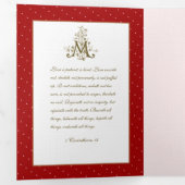 宗教的イエスヴァージンメアリヴィンテージバレンタイン 三つ折りカード (内部最初)