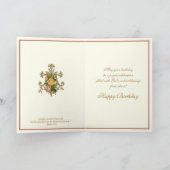 宗教的イエス乳児プラハレッドイエローローズ カード (内部)