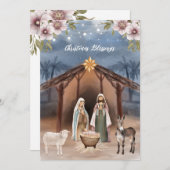 宗教的イエス出生クリスチャンのクリスマスカード シーズンカード (正面/裏面)