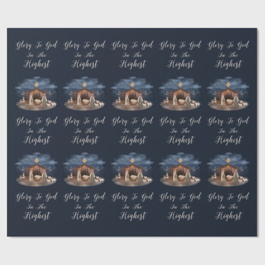 宗教的イエス出生クリスチャン ラッピングペーパー (フラット)