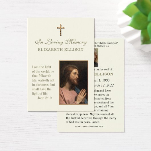 宗教的イエス聖なる書物、 経典葬儀祈りの言葉カード (デスク)