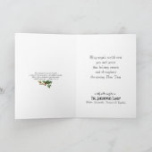 宗教的エレガントなゴールデンクリスマスエンジェル カード (内部)