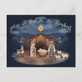 宗教的エレガントイエス出生クリスチャン シーズンポストカード (正面)