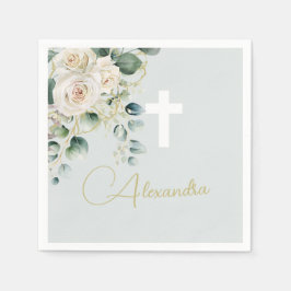宗教的エレガントバラグリーンウォッシュクロス スタンダードカクテルナプキン