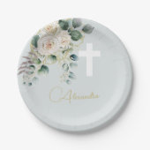 宗教的エレガントバラグリーンウォッシュクロス ペーパープレート (正面)