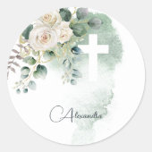 宗教的エレガントバラグリーンウォッシュクロス ラウンドシール (正面)