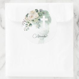 宗教的エレガントバラグリーンウォッシュクロス ラウンドシール