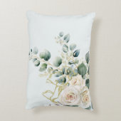 宗教的エレガントバラグリーンシンプルクロス アクセントクッション (裏面(縦))