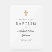 宗教的エレガント洗礼の歓迎 アクリルサイン (正面)