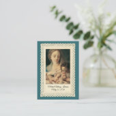 宗教的エレガント洗礼記念聖カード 名刺 (スタンド正面)