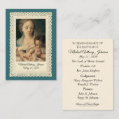 宗教的エレガント洗礼記念聖カード 名刺 (正面/裏面)