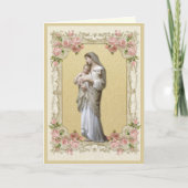 宗教的エレガント金ゴールドヴァージンメアリーバラ カード (正面)