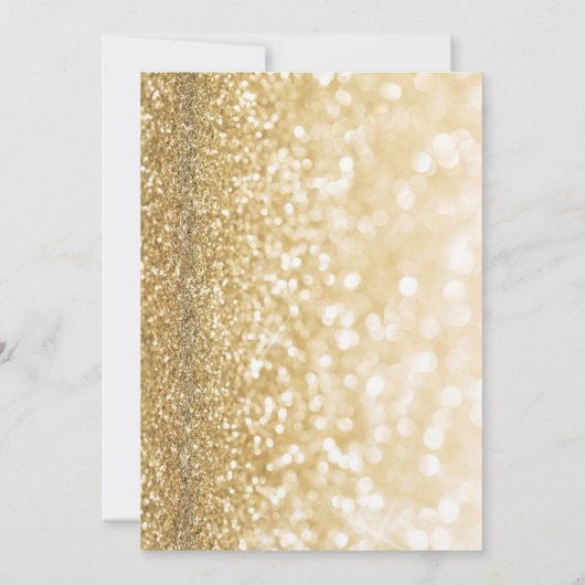 宗教的エレゲクラシックント金ゴールド結婚デザイン 招待状 (裏面)