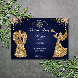 宗教的エンジェルクリスマスファミリーディナーパーティー 招待状