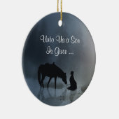 宗教的カウボーイチャーチウェスタンオーナメント セラミックオーナメント (右)