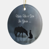 宗教的カウボーイチャーチウェスタンオーナメント セラミックオーナメント (左)