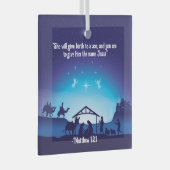 宗教的カスタムなクリスマス装飾 ガラスオーナメント (正面右)