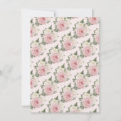宗教的カトリックブライダルシャワーピンクローズ 招待状 (裏面)