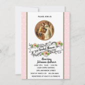 宗教的カトリックブライダルシャワーメリージョセフ 招待状 (正面)