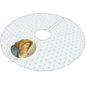 宗教的カトリックマドンナとチャイルドツリースカート ブラッシュドポリエステルツリースカート (アングル)