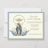 宗教的カトリックヴァージンメアリーエレガントフローラ サンキューカード