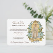 宗教的カトリックヴァージンメアリーフローラ弔意T サンキューカード (スタンド正面)