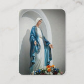 宗教的カトリックヴァージンメアリー葬儀祈りの言葉カード 名刺 (裏面)