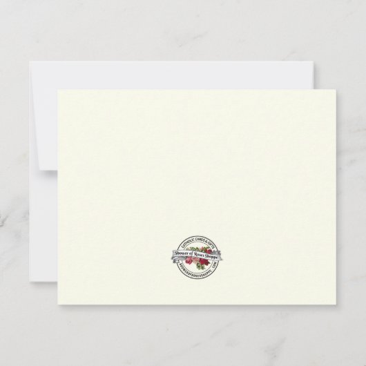 宗教的カトリックヴァージンメリーイエスフローラ サンキューカード (裏面)