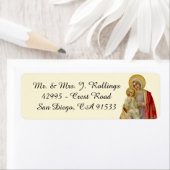 宗教的カトリックヴァージンメリーイエスヴィンテージ ラベル (インサイチュ)