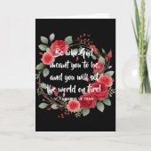 宗教的カトリック卒業引用文レッドローゼス カード (正面)