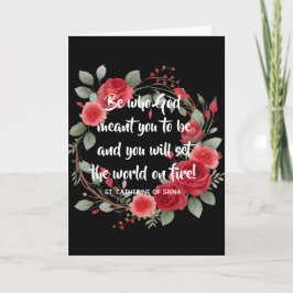 宗教的カトリック卒業引用文レッドローゼス カード