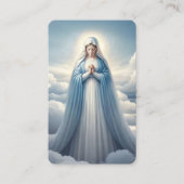 宗教的カトリック祈りの言葉ヴァージンメアリー 名刺 (正面)