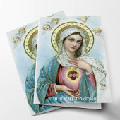 宗教的カトリック聖なるハートマリア悔やみや弔慰 カード