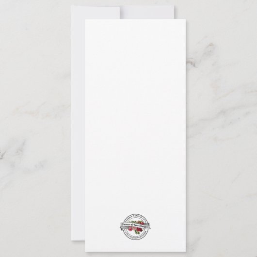 宗教的カトリック葬儀悔やみや弔慰ありがとう カード (裏面)