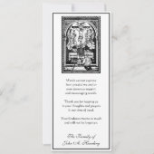 宗教的カトリック葬儀悔やみや弔慰ありがとう カード (正面)