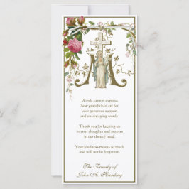 宗教的カトリック葬儀悔やみや弔慰ありがとう カード