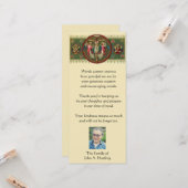 宗教的カトリック葬儀悔やみや弔慰ありがとう カード (正面/裏面インサイチュ)