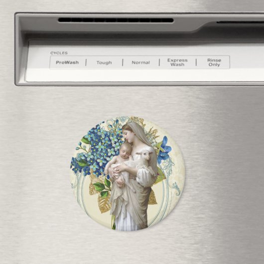 宗教的カトリック賛美ヴァージンマリーイエス マグネット (インサイチュ (食洗機))