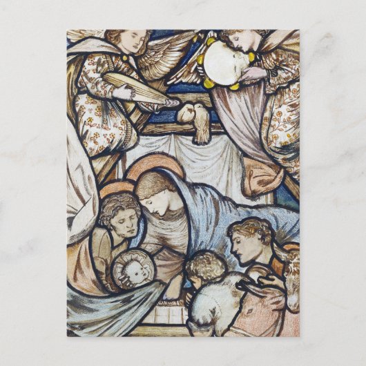 宗教的キリスト教のクリスマス出生Burne-Jones シーズンポストカード (正面)