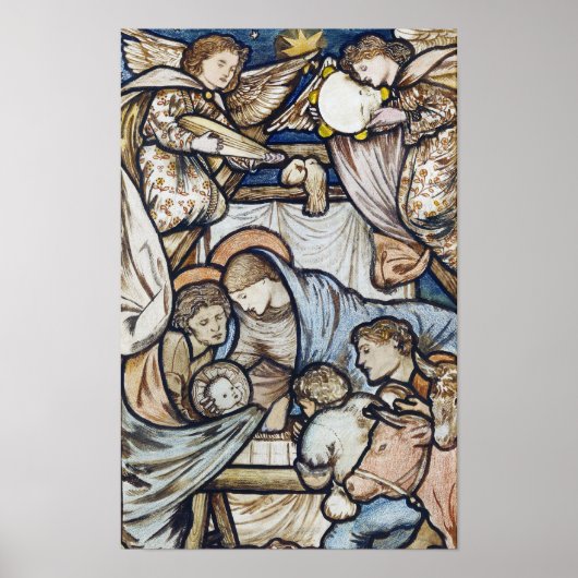 宗教的キリスト教のクリスマス出生Burne-Jones ポスター (正面)