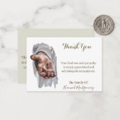 宗教的キリスト教カトリックサンキューカード ノートカード (正面/裏面インサイチュ)